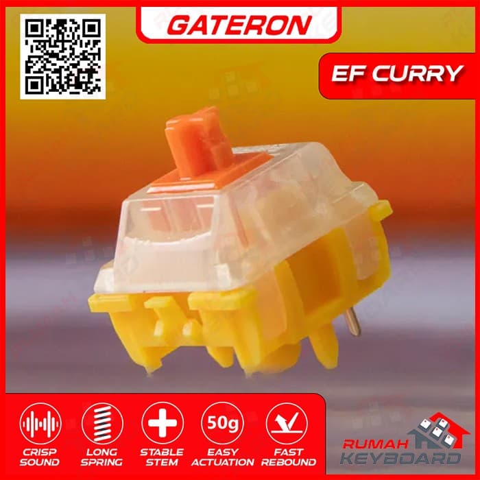 Switch β Gateron β EF Curry β 5 PIN β 50g β Linear β Factory Lube 1
